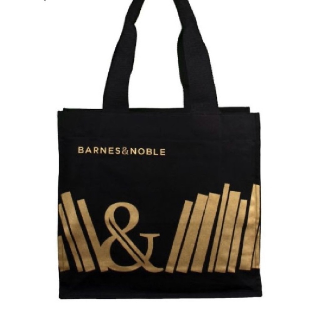 Barnes & Noble Black and Gold Canvas Tote